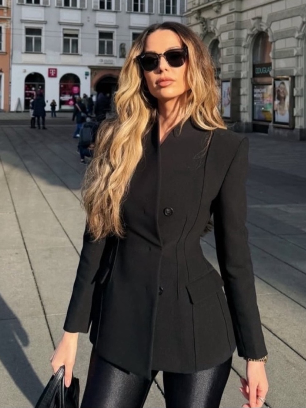 Zara New Women's Black Tailored Blazer Jacket - Classic Structured Coat